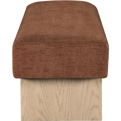 Alora Cognac Fabric Bench