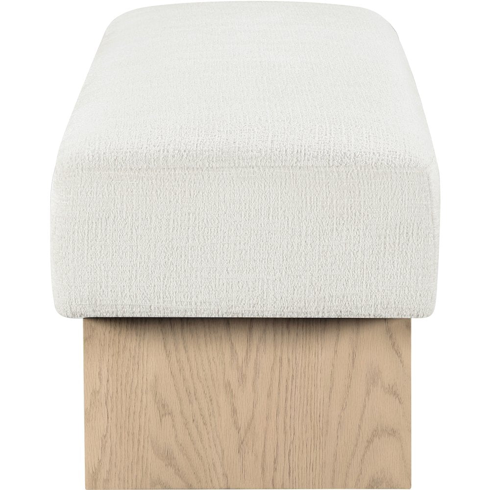 Alora Cream Fabric Bench