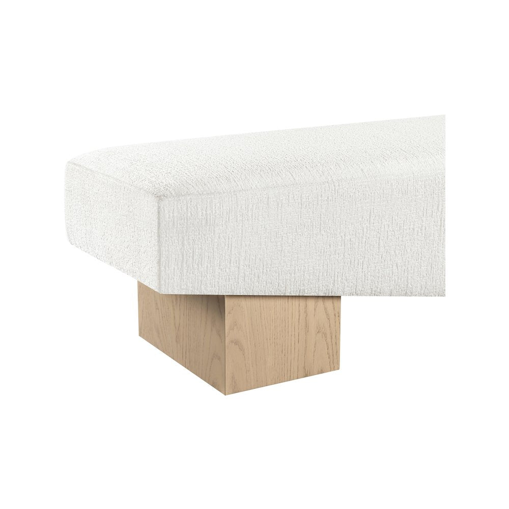 Alora Cream Fabric Bench
