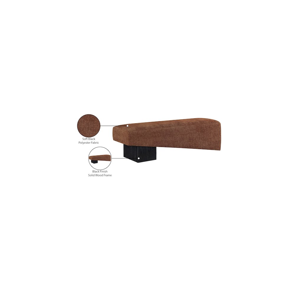 Alora Cognac Fabric Bench