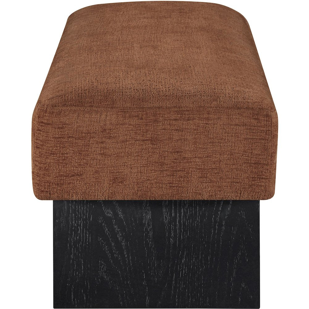 Alora Cognac Fabric Bench