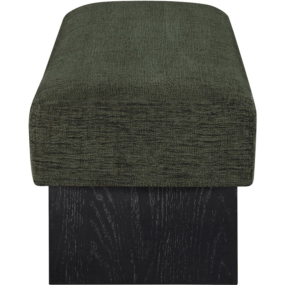 Alora Green Fabric Bench