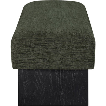 Alora Green Fabric Bench