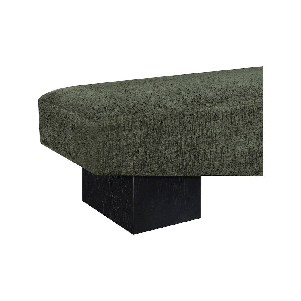 Alora Green Fabric Bench