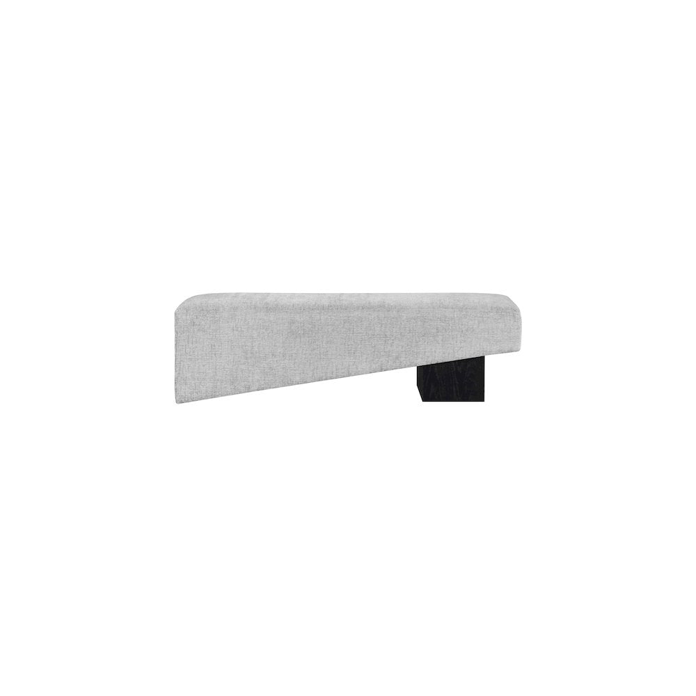 Alora Grey Fabric Bench