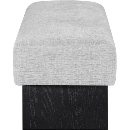 Alora Grey Fabric Bench