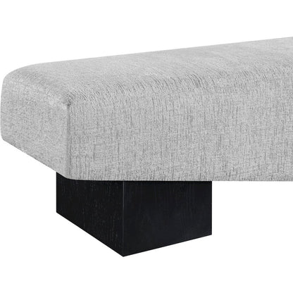 Alora Grey Fabric Bench