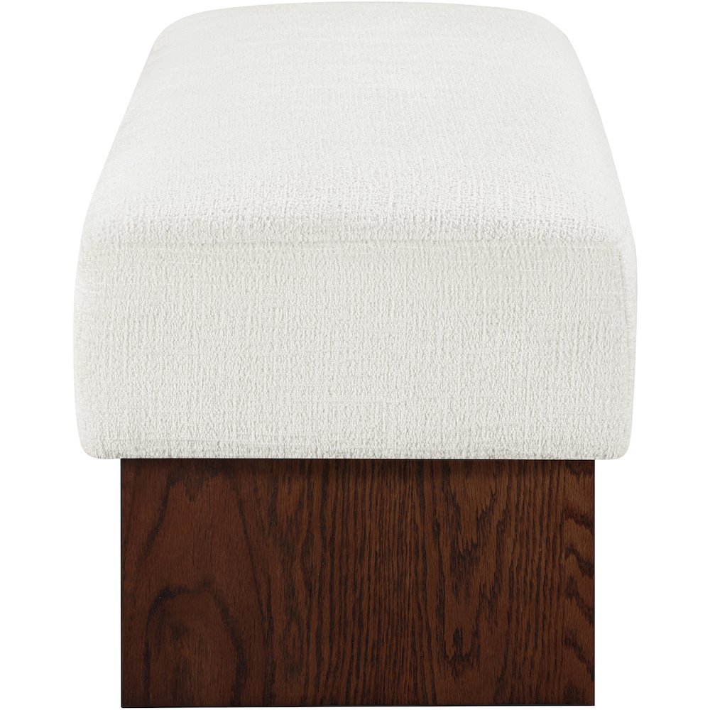 Alora Cream Fabric Bench