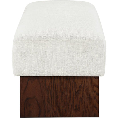 Alora Cream Fabric Bench