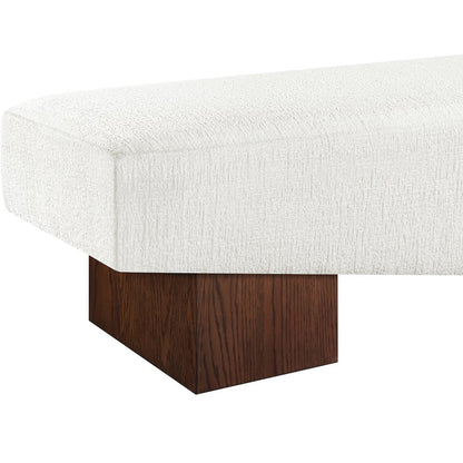 Alora Cream Fabric Bench