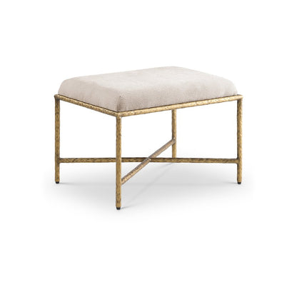 Valley Beige Chenille Fabric Bench