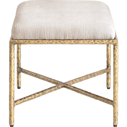 Valley Beige Chenille Fabric Bench