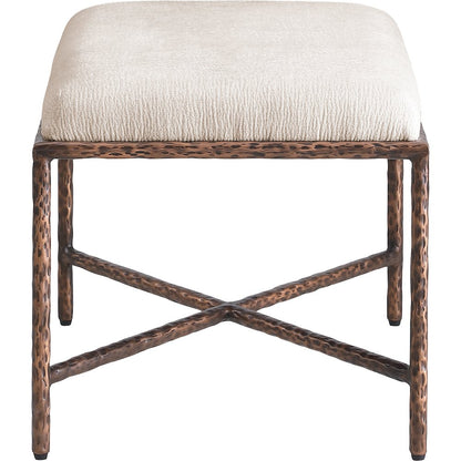 Valley Beige Chenille Fabric Bench