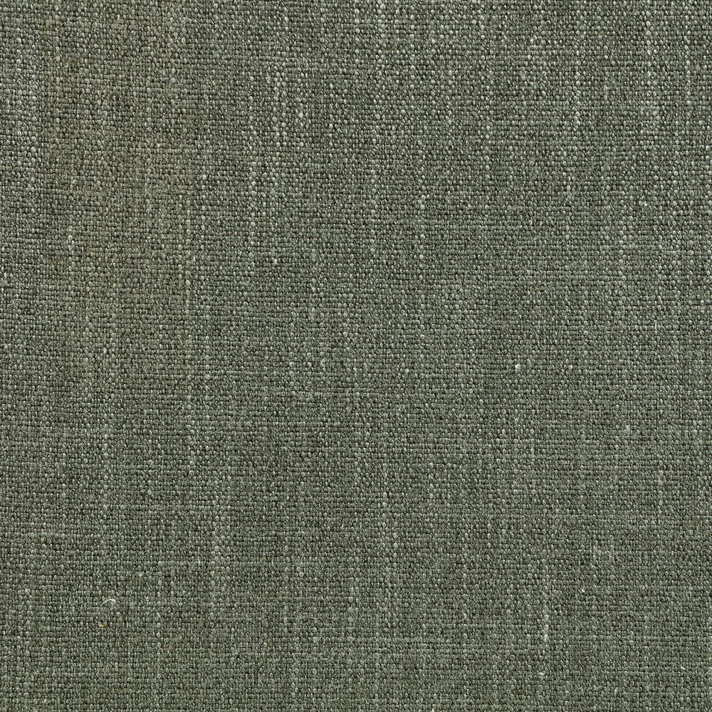 Larea Olive Linen Textured Fabric Upholstered Ottoman