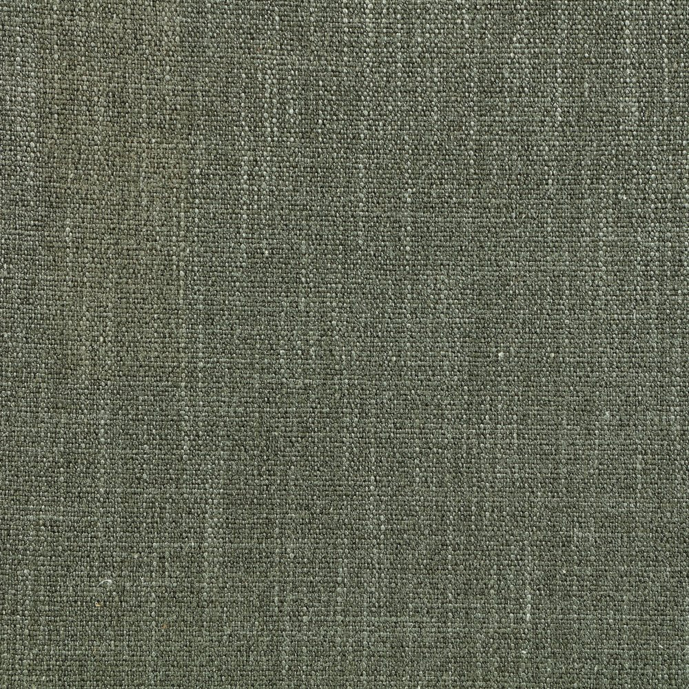 Larea Olive Linen Textured Fabric Upholstered Ottoman