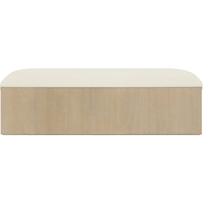 Velden Cream Vegan Leather Upholstered Storage Bench