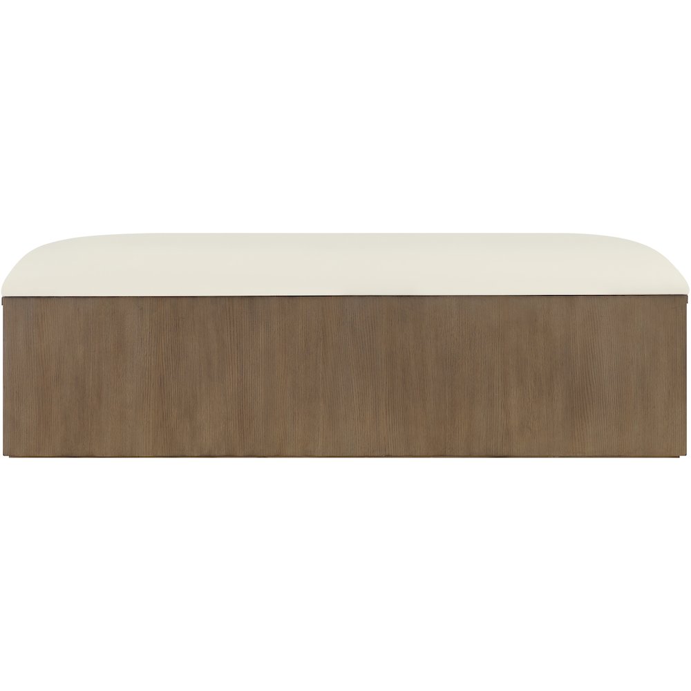 Velden Cream Vegan Leather Upholstered Storage Bench