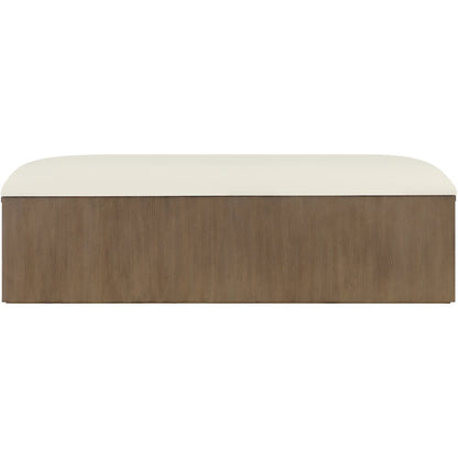 Velden Cream Vegan Leather Upholstered Storage Bench