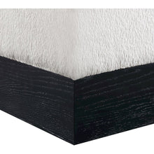 Havre Beige Velour Fur Fabric Ottoman/Stool