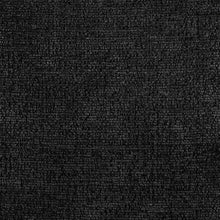Nimes Black Velour Fur Fabric Ottoman/Stool