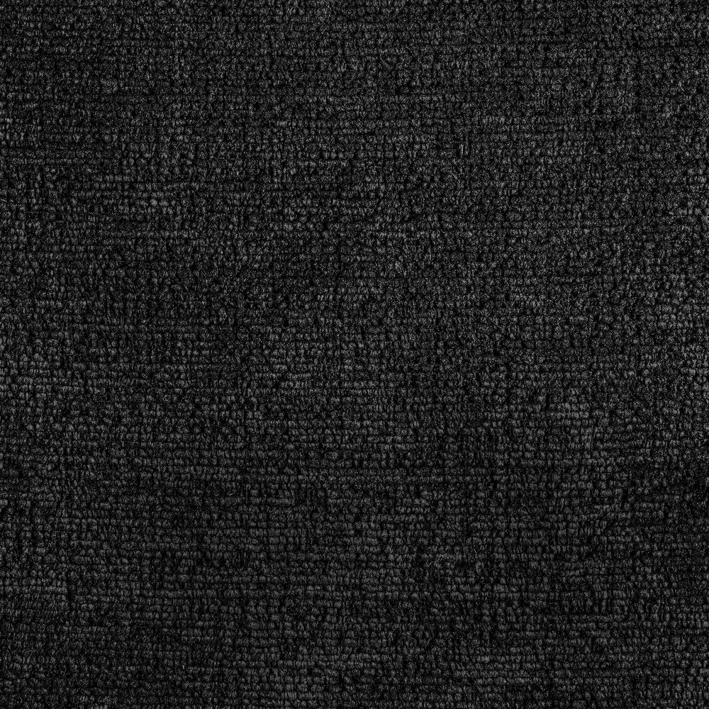 Savoy Black Velour Fur Fabric Bench