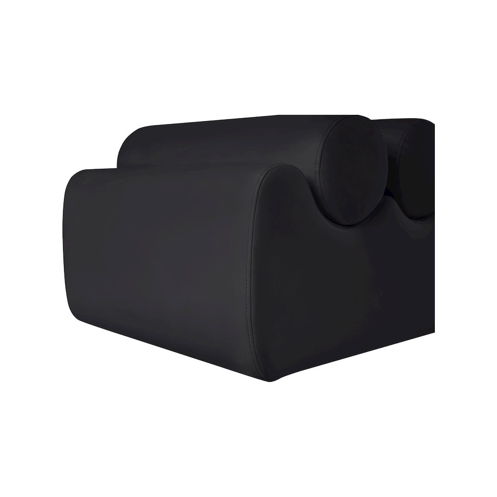 Rumble Black Vegan Leather Bench