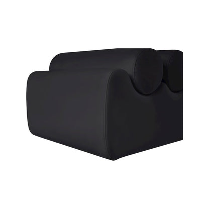 Rumble Black Vegan Leather Bench