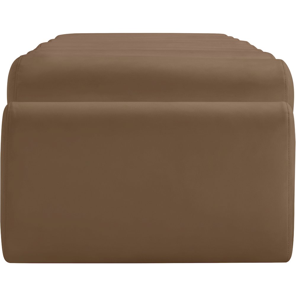 Rumble Brown Vegan Leather Bench