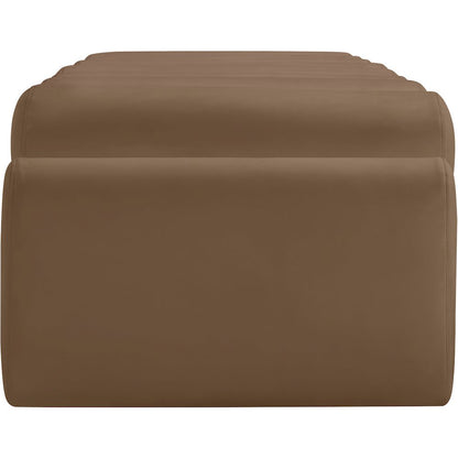 Rumble Brown Vegan Leather Bench
