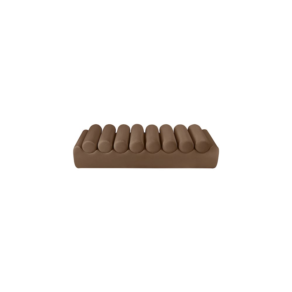 Rumble Brown Vegan Leather Bench