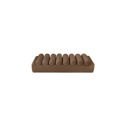 Rumble Brown Vegan Leather Bench