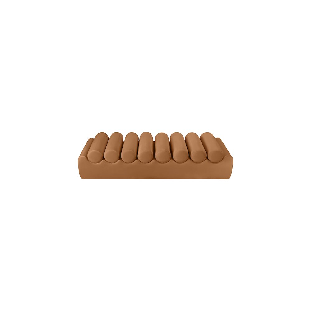 Rumble Cognac Vegan Leather Bench