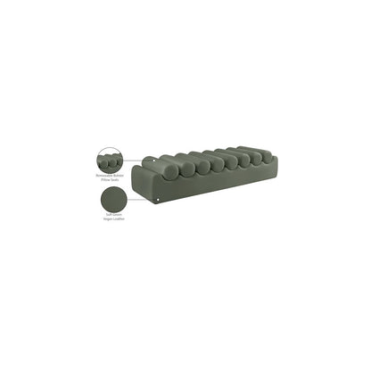 Rumble Green Vegan Leather Bench