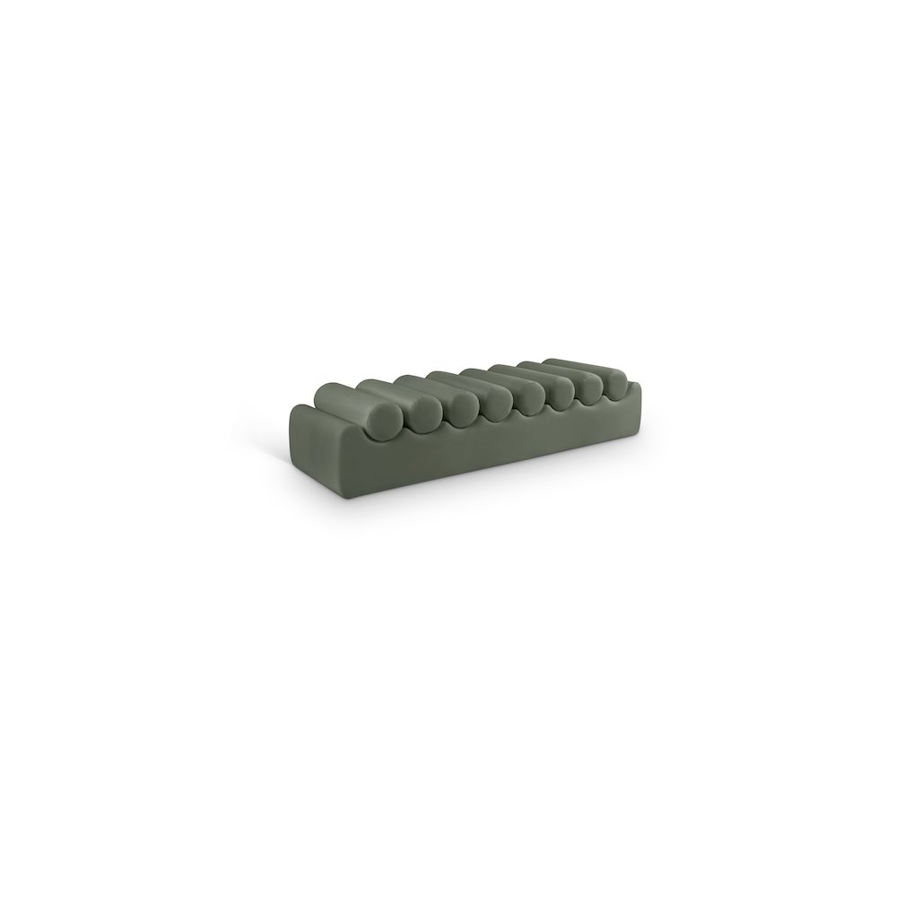 Rumble Green Vegan Leather Bench