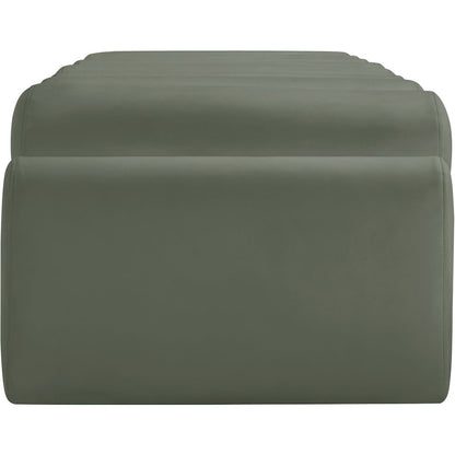Rumble Green Vegan Leather Bench