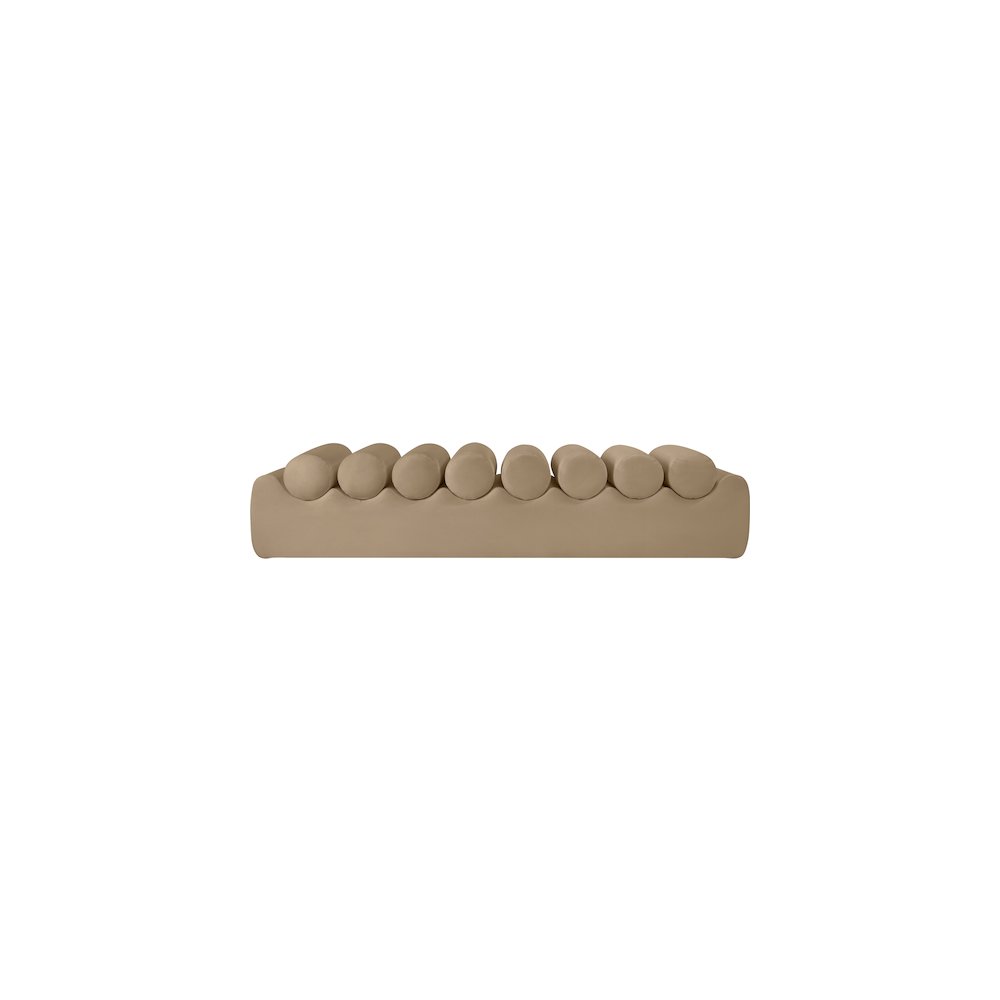 Rumble Tan Vegan Leather Bench