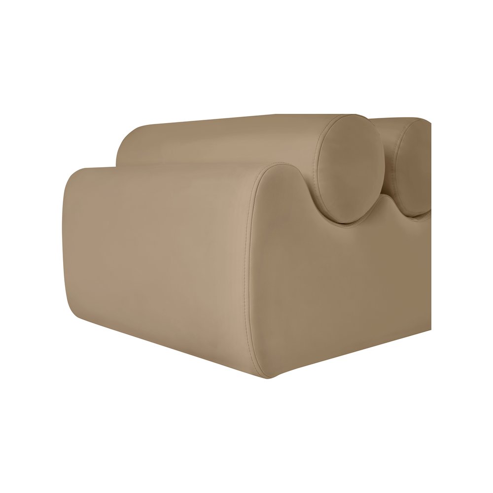 Rumble Tan Vegan Leather Bench