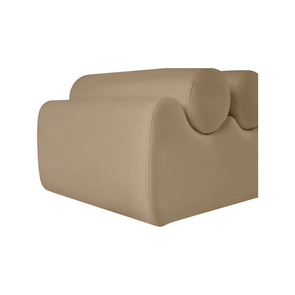 Rumble Tan Vegan Leather Bench