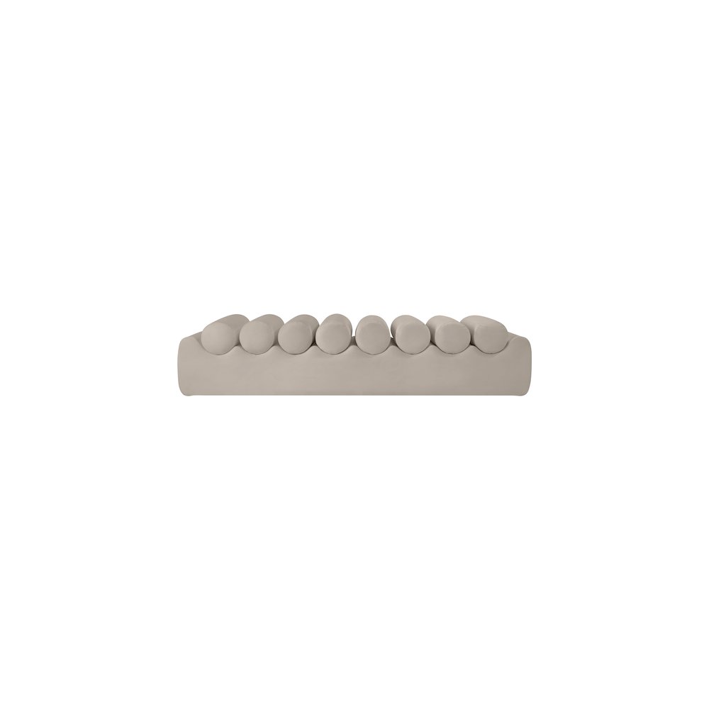 Rumble Taupe Vegan Leather Bench