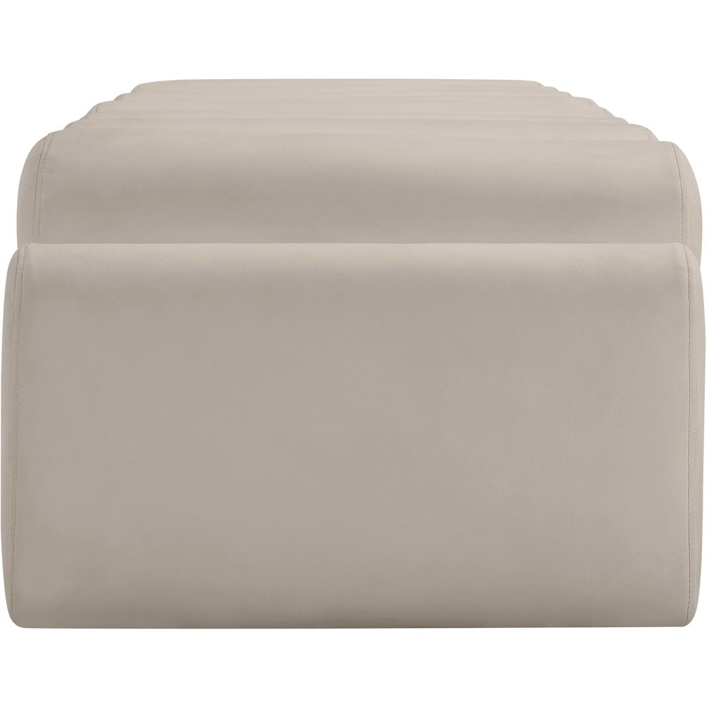 Rumble Taupe Vegan Leather Bench