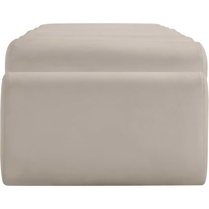 Rumble Taupe Vegan Leather Bench