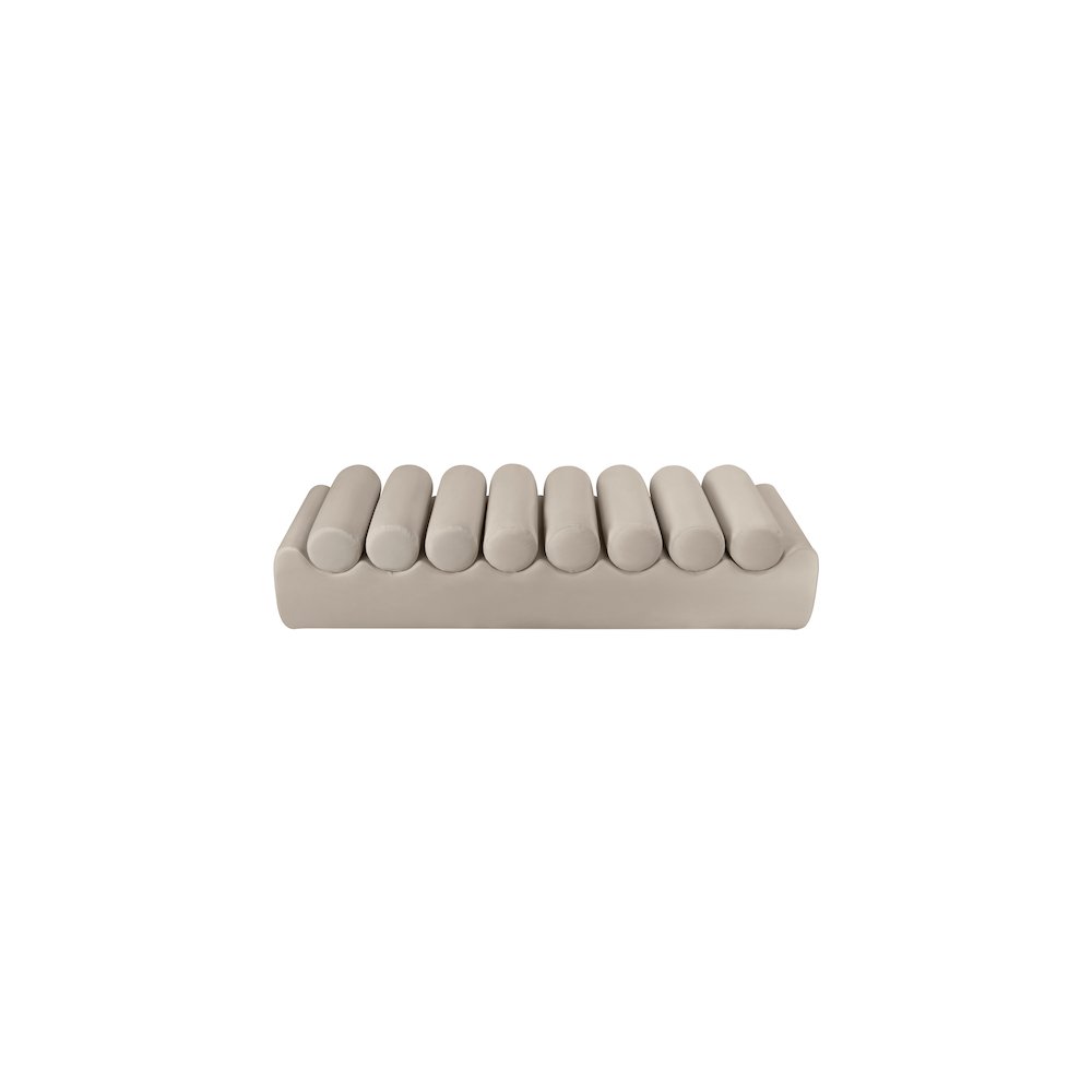 Rumble Taupe Vegan Leather Bench