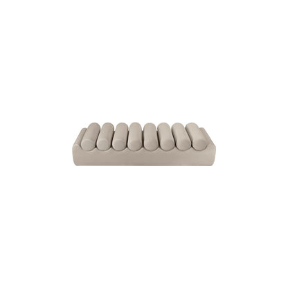 Rumble Taupe Vegan Leather Bench