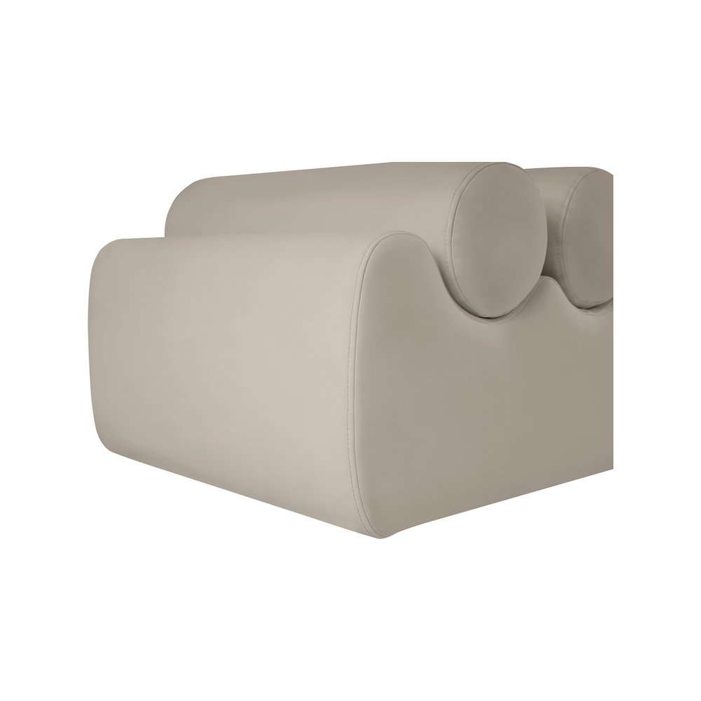 Rumble Taupe Vegan Leather Bench