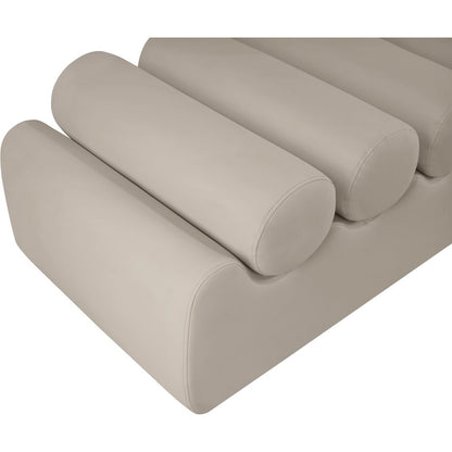 Rumble Taupe Vegan Leather Bench