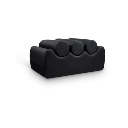 Rumble Black Vegan Leather Bench