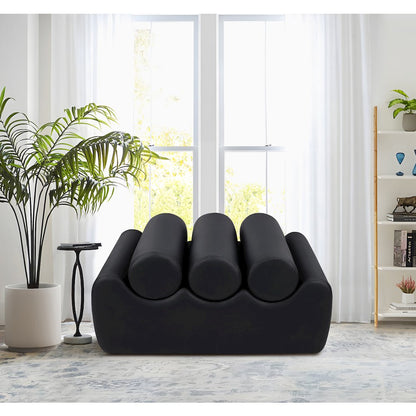 Rumble Black Vegan Leather Bench