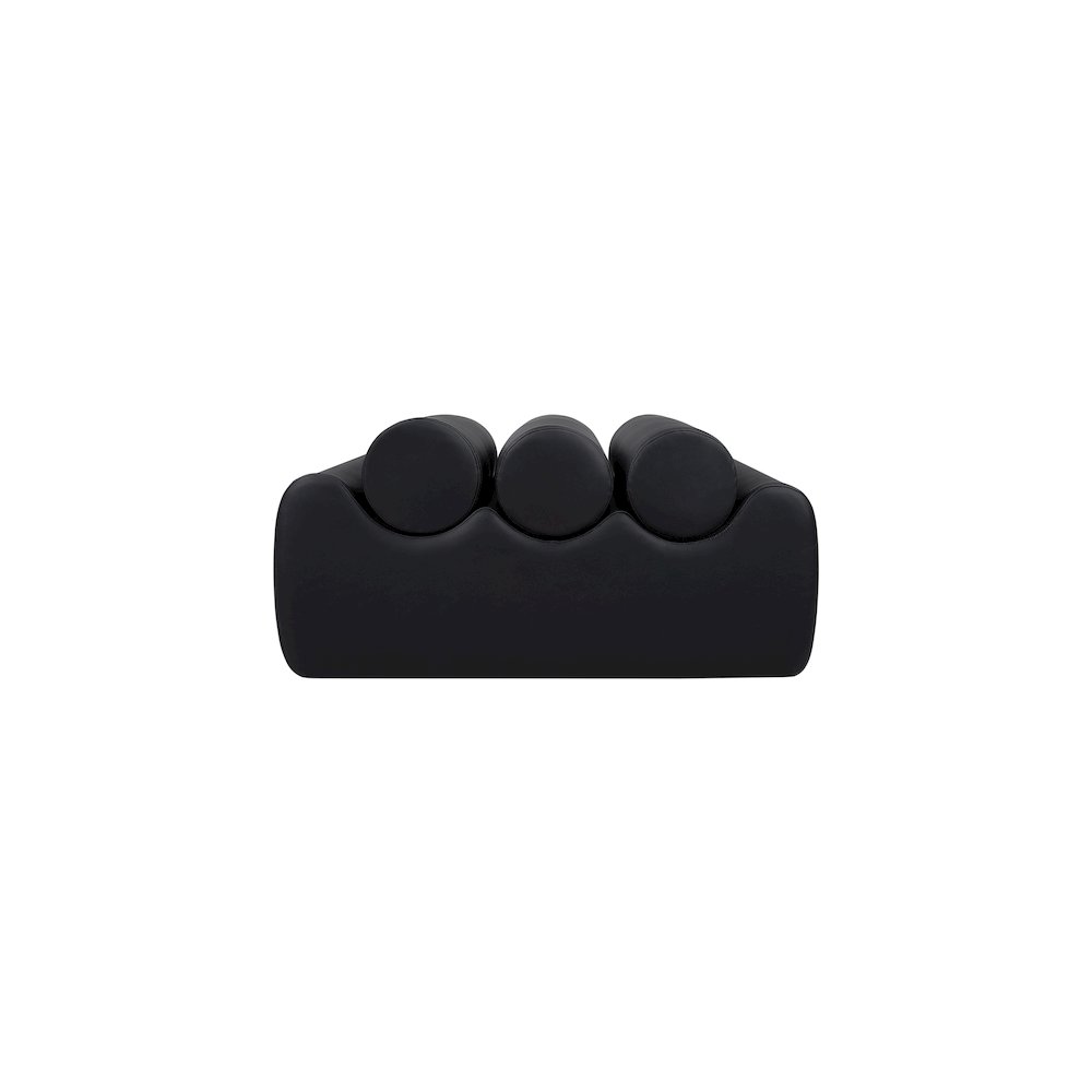 Rumble Black Vegan Leather Bench