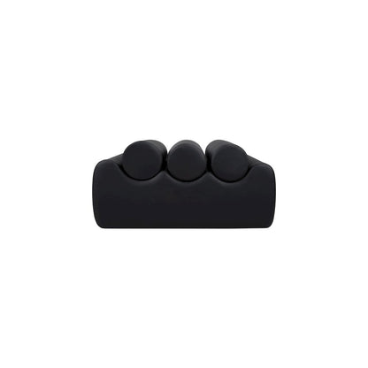 Rumble Black Vegan Leather Bench