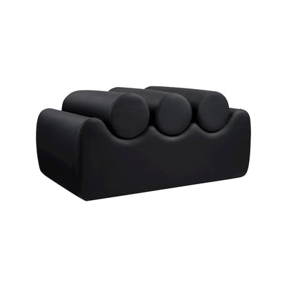 Rumble Black Vegan Leather Bench